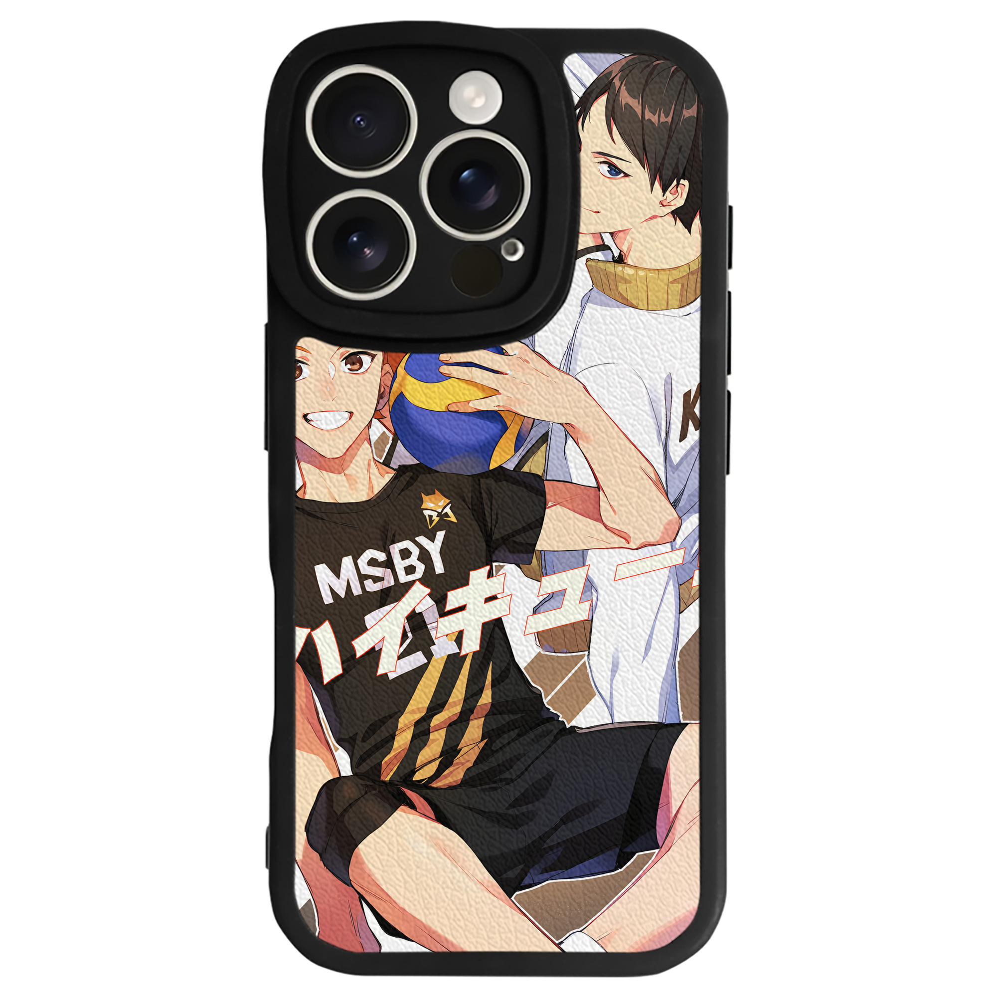 （画像用） ハイキュー!! Haikyu!! 【iPhone 16シリーズ対応】シリコンスマホケース（レザー調） 材質：シリコン